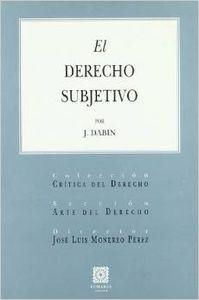 El derecho subjetivo - Dabin, J.