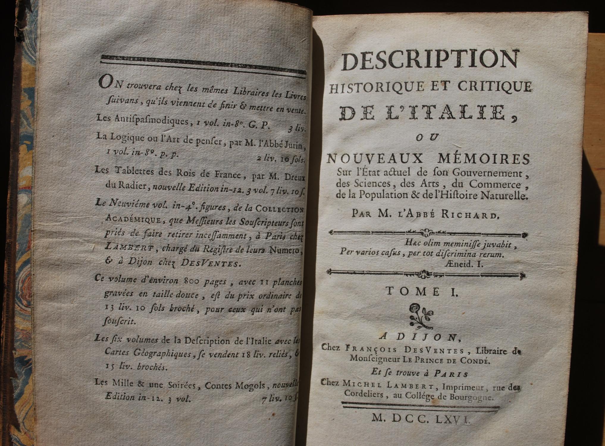 Vialibri Description Historique Et Critique De Litalie Ou - 