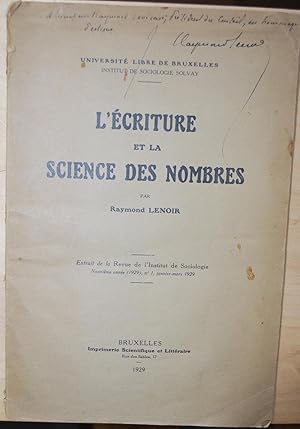 L'écriture et la science des nombres.