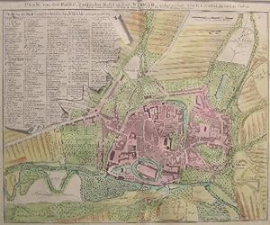 Plan von der Fürstlich. Sächsischen Residenz Stadt Weimar. Plan aus der Vogelschau, gemessen im J...