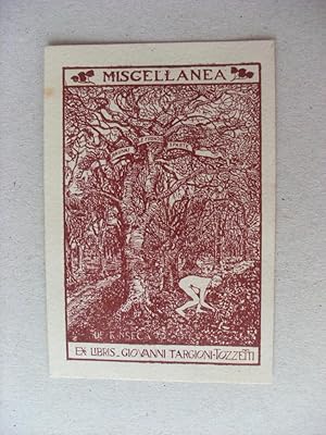Ex Libris incisione Miscellanea. Giovanni Targioni - Tozzetti. De Fonseca