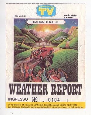 Ticket concerto WEATHER REPORT Italian Tour 1983