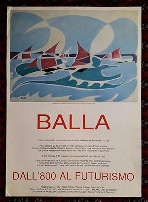 Manifesto GIACOMO BALLA dall'800 al Futurismo. Maggio/giugno 1990. Centro Cultura e Costume.