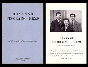 Catalogo BONANNO - PECORAINO - RIZZO. Galleria Alibert - Milano dal 17 novembre 1956