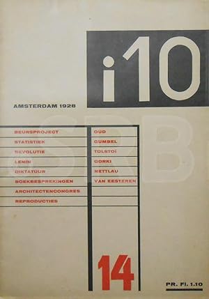 i10, Internationale revue. N° 14, 1928. Couverture et typographie de Moholy-Nagy et César Domela....