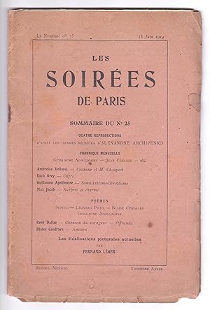 Les Soirées de Paris, n°25. Recueil mensuel, 3e année, 15 juin 1914.