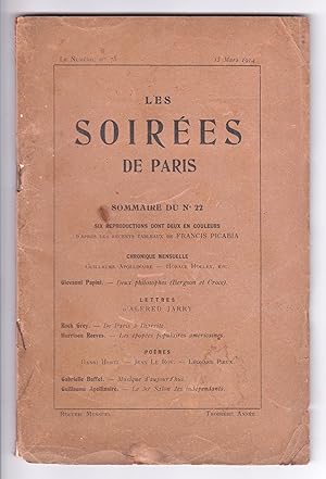 Les Soirées de Paris, n°22. Recueil mensuel, 3e année, 15 mars 1914.