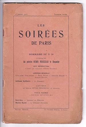 Les Soirées de Paris, n°20. Recueil mensuel, 3e année, 15 janvier 1914.