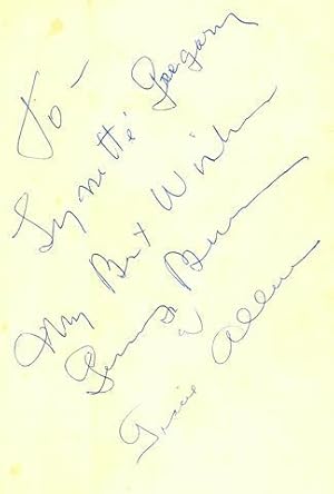 I Love Her, That's Why!: An Autobiography **SIGNED BY GEORGE BURNS and GRACIE ALLEN**