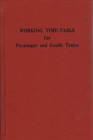 Working Time-Table for Passenger and Goods Trains: Western Division