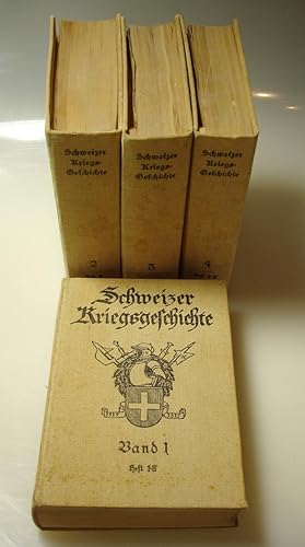 Schweizer Kriegsgeschichte - 4 antike Bücher
