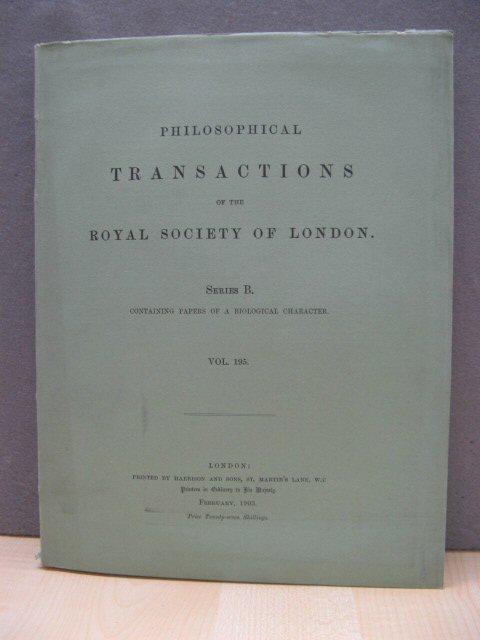 Philosophical Transactions of the Royal Society of London: Containing Papers of a Biological Character, Volume 188