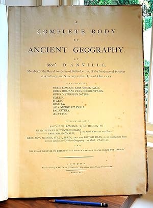 A COMPLETE BODY OF ANCIENT GEOGRAPHY.,