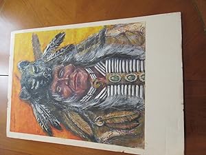 Original Drawing Of American Indian