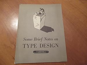 Some Brief Notes On Type Design [Linotype]