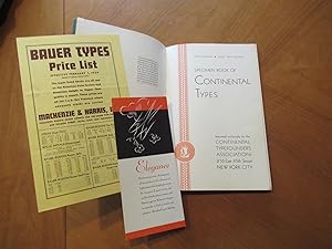 Specimen Book Of Continental Types. Fifth Edition (1930)