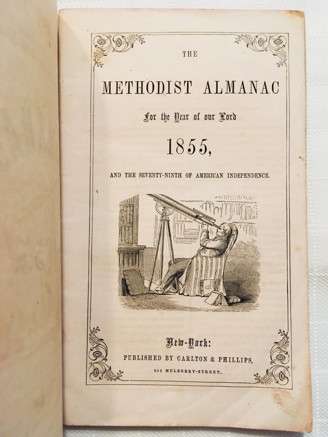 The Methodist Almanac for The Year of Our Lord 1855, and the Seventy