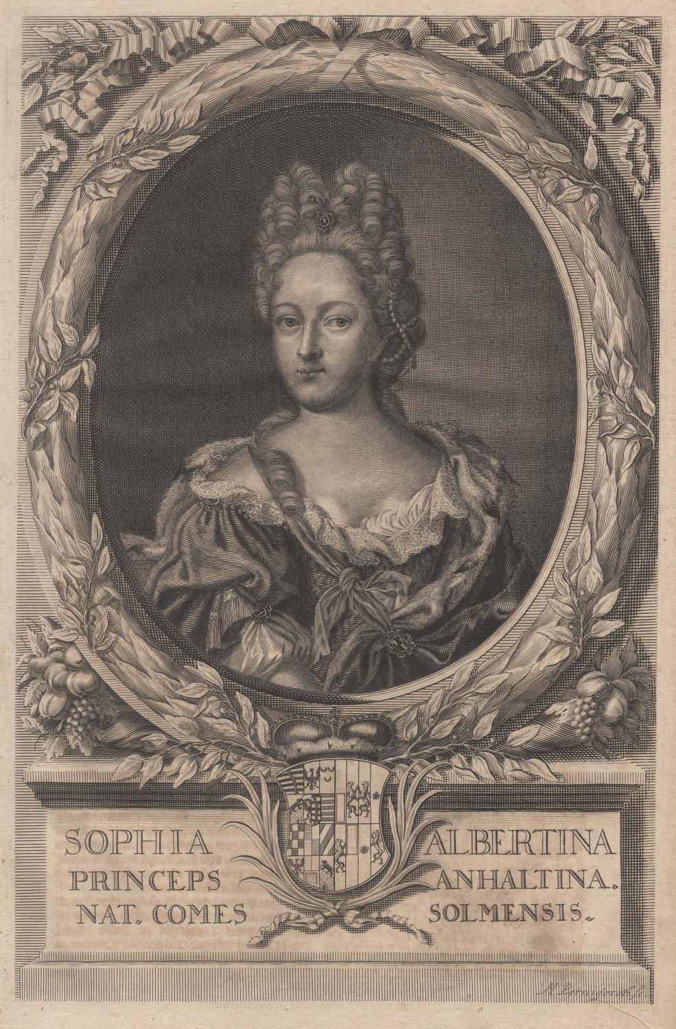 Sophie Albertina (Sonnenwalde 02. 10. 1672 - 12. 06. 1708 Bernburg