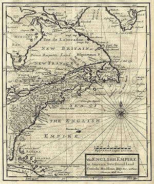 Kupferstich- Karte, aus der 1. Ausgabe ( first edition ) of "A sytem of Geography" von H. Moll, "...