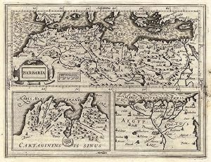 Kupferstich- Karte, b. Janssonius aus Atlas Minor, "Barbaria".