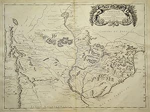 Kupferstich- Karte, n. G. Sanson b. Mariette, "Le Paraguay . 1668".