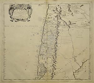 Kupferstich- Karte, n. G. Sanson b. Mariette, "Le Chili . 1669".