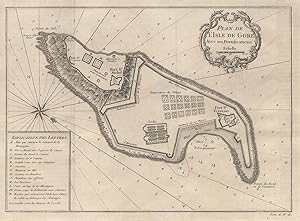 Befestigungsgrundriß, "Plan de l'Ile de Gore Avec ses Fortifications ".