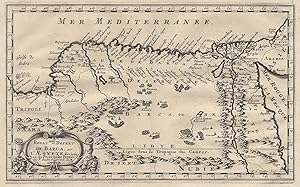 Kupferstich- Karte, v. A. de Winter b. N. Sanson d'Abbeville, "Royaume et Desert de Barca, et L'A...