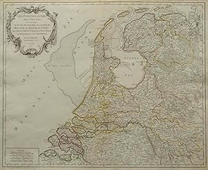 Kst.- Karte, b. Robert ( de Vaugondy ), "Les Provinces - Unies des Pays-Bas, qui Comprennent .".