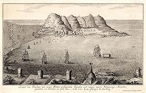 Gesamtansicht, ( Aufsicht ). "Prospect von Gibraltar mit seinen Werken, umliegenden Gegenden und ...