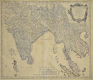 Kupferstich- Karte, v. Delahaye b. Robert, "Les Indes Orientalis".