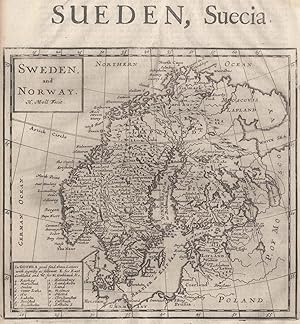 Kst.- Karte, aus der 1. Ausgabe ( first edition ) of "A sytem of Geography" von H. Moll, "Schwede...