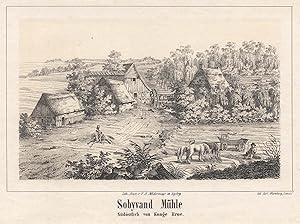 Ansicht der "Sobyvand Mühle. Südöstlich von Konge Broe".