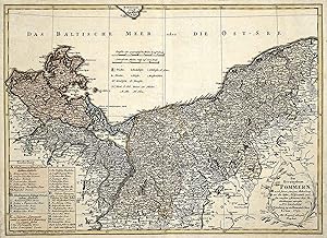Kupferstich- Karte, n. F.L. Güssefeld bei Homann Erben, "Das Herzogthum Pommern .".