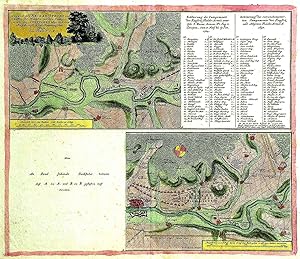 Kupferstich- Karte, n. G.F. Riecke b. Homann Erben, "Gegend des Nackar Stroms von Lauffen bis Wim...