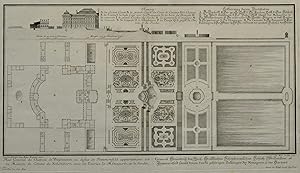 Schloß Weissenstein, Grundriß und Gartenplan, "General Grundriß des Hoch - Gräfflichen Schönborni...