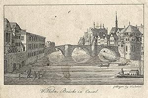 Teilansicht, Wilhelmsbrücke mit den Häusern an der Fulda.