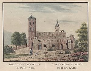 Teilansicht, Johanneskirche, Ansicht der Ruine, "Die Johanniskirche an der Lahn. .".: ...