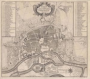 Stadtplan, "Grundris der Zum Hertzogthum Magdeburg gehörigen, im Saal - Creyse gelegenen Stadt Ha...