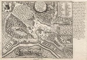 Befestigungsgrundriß, "Grund-Riß der Hoch.Gräflich Reuss Plauischl Residentz Stadt Greiz im Vogtl...