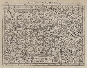 Kupferstich - Karte, aus Bertius n. Mercator - Hondius, "Austria archiducatus".