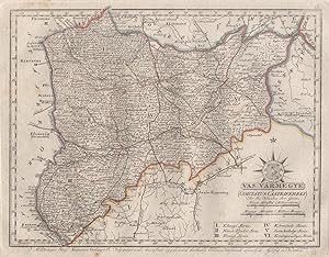 Kupferstich - Karte, v. H. Benedicti aus Görög, Magyar Atlas ., "Vas Vármegye - Comitatus Castrif...