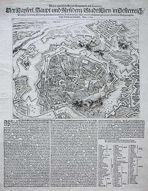 Stadtplan, "Wahre eigentliche Grund-Verzeichnis und Situation, Der Kayserl. Haupt- und Residenz-S...