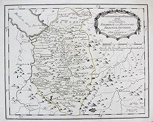 Kupferstich - Karte, b. Reilly, "Die Vorarlbergischen Herrschaften oder die Grafschaften Feldkirc...