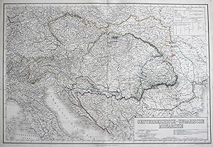 Kupferstich - Karte n. Kiepert v. Kratz u. Schönfelder beim Geogr. Inst. in Weimar, "Oesterreichi...