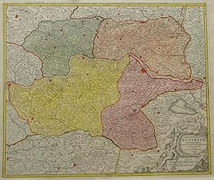 Kupferstich - Karte, b. J. B. Homann, "Archiducatus Austriae Inferioris .".