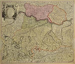 Kupferstich - Karte, b. M. Seutter, "Archiducatus Austriae superioris .".