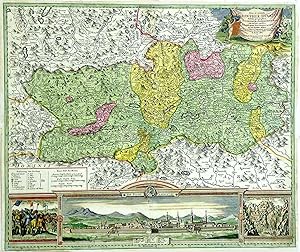 Kupferstich - Karte, b. J. B. Homann, "Nova et accurata Carinthiae Ducatus .".