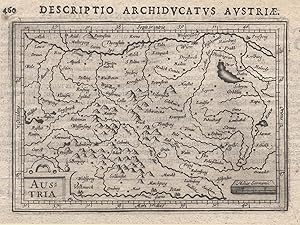 Kupferstich - Karte, n. Bertius b. J. Hondius II, "Austria".