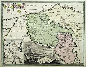 Kupferstich- Karte, b. Chr. Weigel, "Mesopotamiae Assyriae et Babyloniae Tabula".